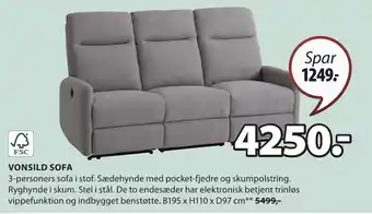 JYSK VONSILD SOFA tilbud