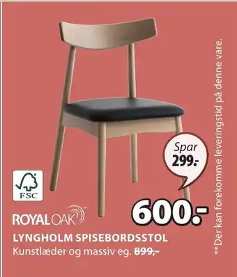 JYSK LYNGHOLM SPISEBORDSSTOL tilbud