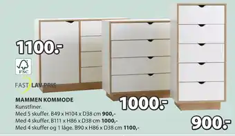 JYSK MAMMEN KOMMODE tilbud