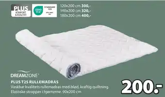 JYSK PLUS T25 RULLEMADRAS tilbud