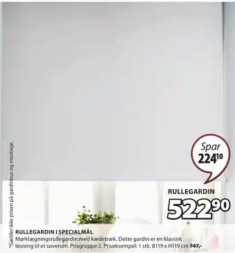 JYSK RULLEGARDIN I SPECIALMÅL tilbud