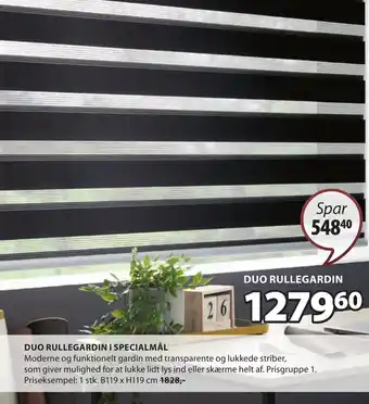 JYSK DUO RULLEGARDIN I SPECIALMÅL tilbud