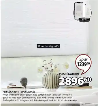 JYSK PLISSÉGARDIN I SPECIALMÅL tilbud
