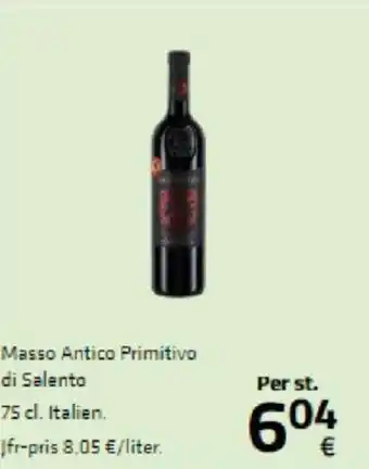 Fleggaard Masso Antico Primitivo di Salento 75 cl. Italien. tilbud