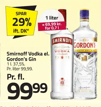 Fleggaard Smirnoff Vodka el. Gordon’s Gin tilbud