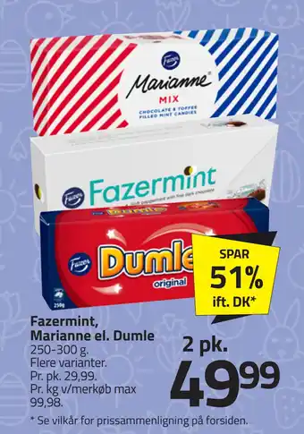 Fleggaard Fazermint, Marianne el. Dumle tilbud