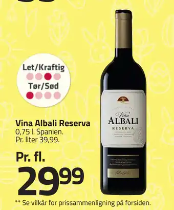 Fleggaard Vina Albali Reserva tilbud