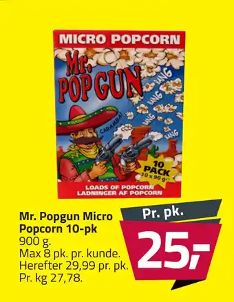 Fleggaard Mr. Popgun Micro Popcorn 10-pk tilbud