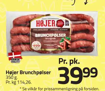 Fleggaard Højer Brunchpølser tilbud