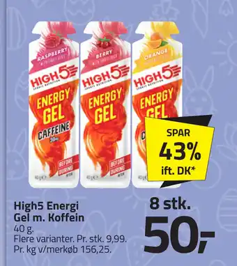 Fleggaard High5 Energi Gel m. Koffein tilbud