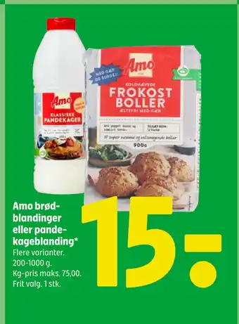 Coop 365 Amo brødblandinger eller pandekageblanding tilbud