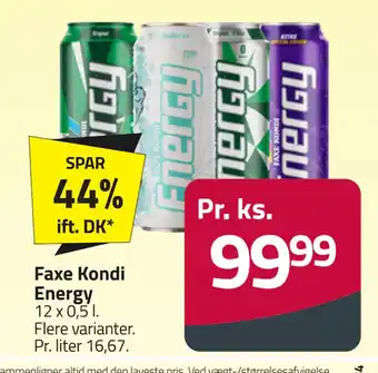 Fleggaard Faxe Kondi Energy tilbud