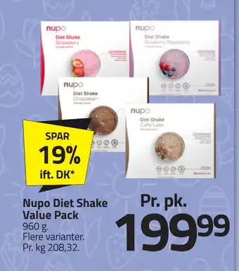 Fleggaard Nupo Diet Shake Value Pack tilbud