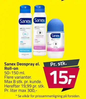 Fleggaard Sanex Deospray el. Roll-on tilbud