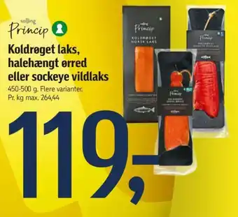 Føtex Koldrøget laks, halehængt ørred eller sockeye vildlaks tilbud