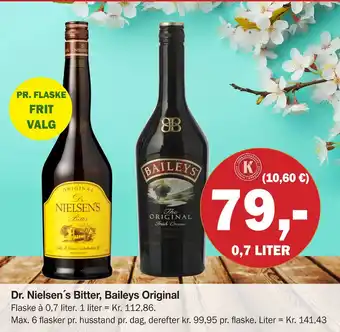 Købmandsgården Dr. Nielsen´s Bitter, Baileys Original tilbud