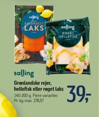 Føtex Grønlandske rejer, hellefisk eller røget laks tilbud