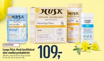 Føtex Longo Vital, Husk kosttilskud eller mælkesyrebakterier tilbud