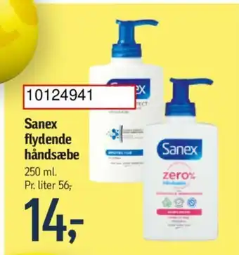 Føtex Sanex flydende håndsæbe tilbud