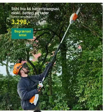 Johannes Fog Stihl hta 66 batteristangsav, ekskl. batteri og lader tilbud