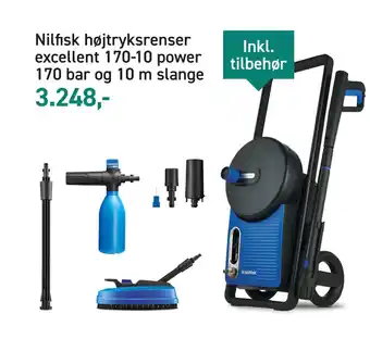 Nilfisk højtryksrenser excellent 170-10 power 170 bar og 10 m slange