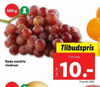 Let-Køb Røde stenfrie vindruer tilbud