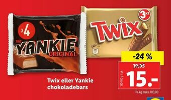 Twix eller Yankie chokoladebars