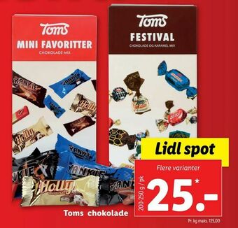 Let-Køb Toms chokolade tilbud