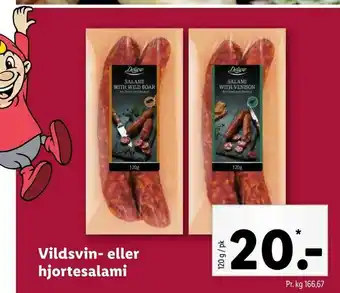 Vildsvin- eller hjortesalami