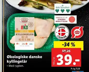 Økologiske danske kyllingelår
