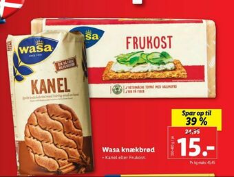 Let-Køb Wasa knækbrød tilbud