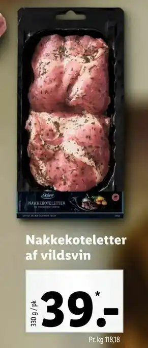 Let-Køb Nakkekoteletter af vildsvin tilbud