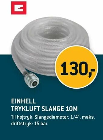 XL-BYG Einhell trykluft slange 10m tilbud
