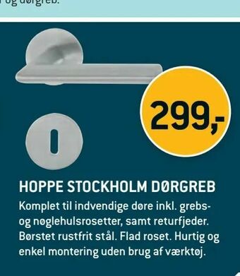 XL-BYG Hoppe stockholm dørgreb tilbud