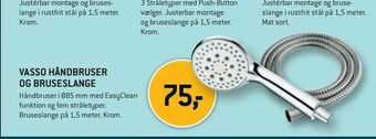 Vasso håndbruser og bruseslange