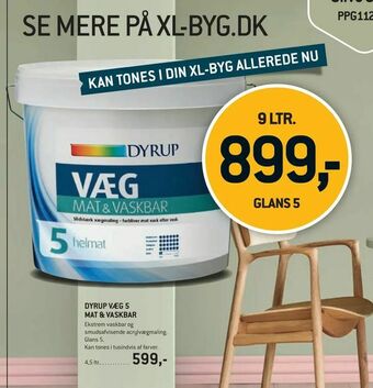 XL-BYG Dyrup væg 5 mat & vaskbar tilbud