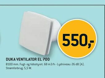 XL-BYG Duka ventilator el 700 tilbud