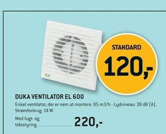 DUKA VENTILATOR EL 600