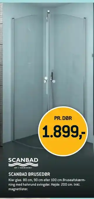 XL-BYG Scanbad brusedør tilbud