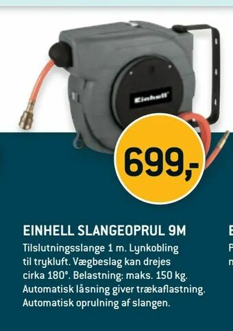 XL-BYG Einhell slangeoprul 9m tilbud
