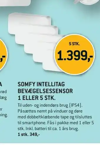 XL-BYG Somfy intellitag bevægelsessensor 1 eller 5 stk tilbud