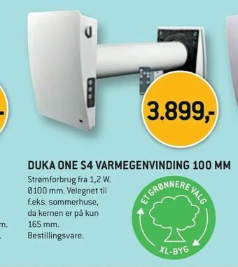 XL-BYG Duka one s4 varmegenvinding 100 mm tilbud