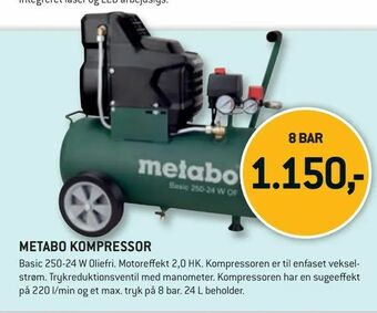XL-BYG METABO KOMPRESSOR tilbud