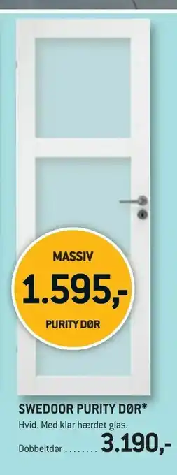 XL-BYG SWEDOOR PURITY DØR* tilbud