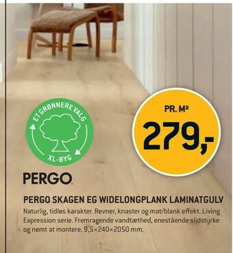XL-BYG Pergo skagen eg widelongplank laminatgulv tilbud