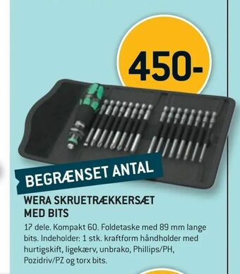 Wera skruetrækkersæt med bits