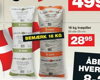 Bauhaus 16 kg træpiller tilbud