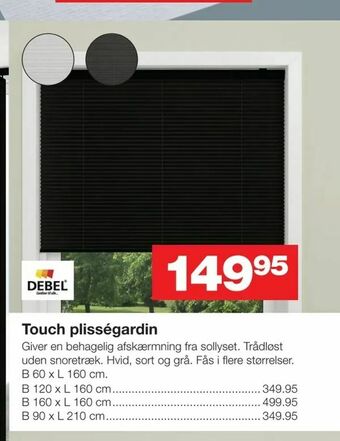 Touch plisségardin