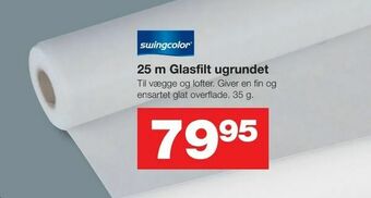 Bauhaus 25 m Glasfilt ugrundet tilbud