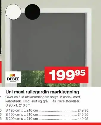 Bauhaus Uni maxi rullegardin mørklægning tilbud